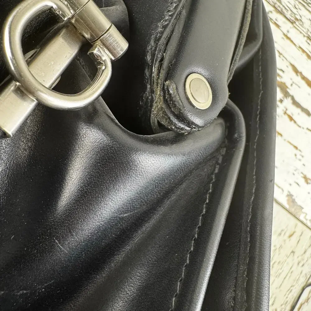 Schlesinger Black Leather Trim Attache Briefcase Combination Locking File Doctor